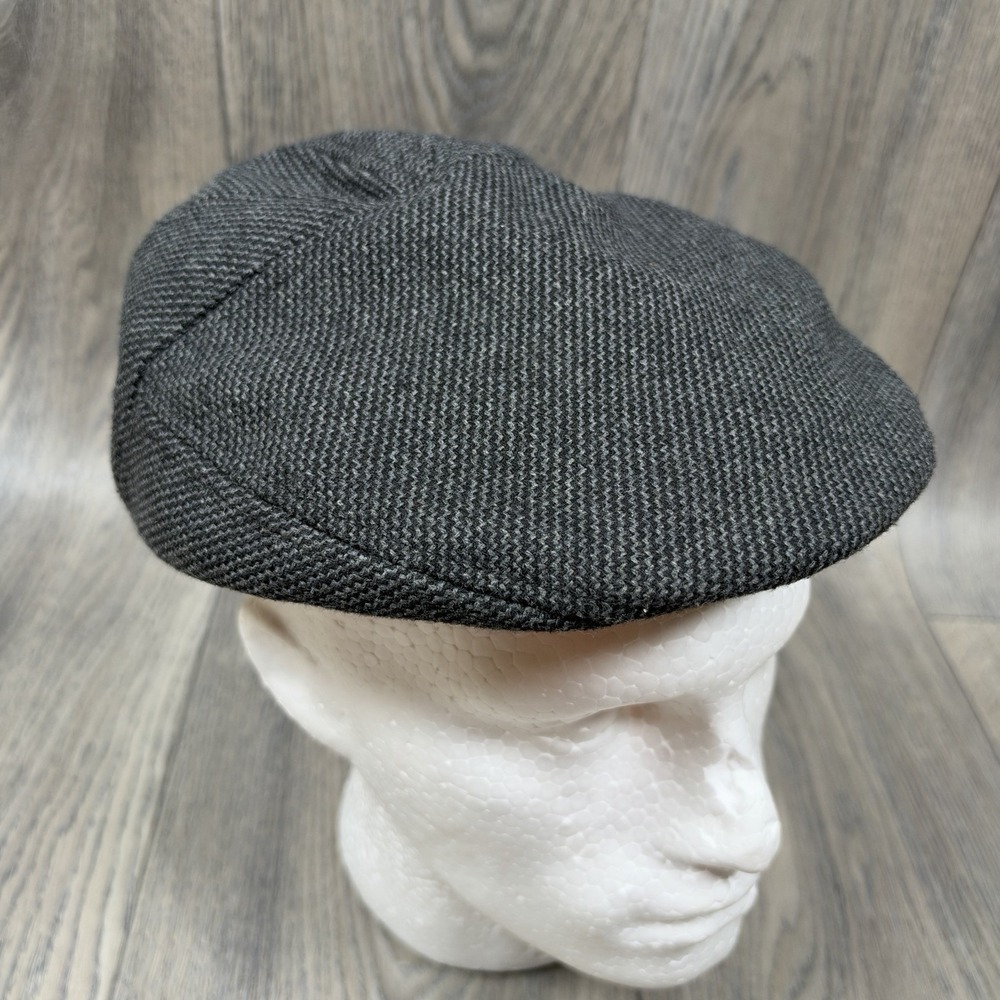 Stetson Newsboy Paperboy Flat Cap Hat Gray Wool Men's Large